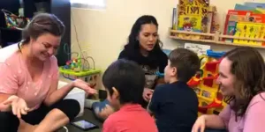 teacher teaches her student