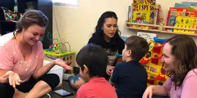 teacher teaches her student